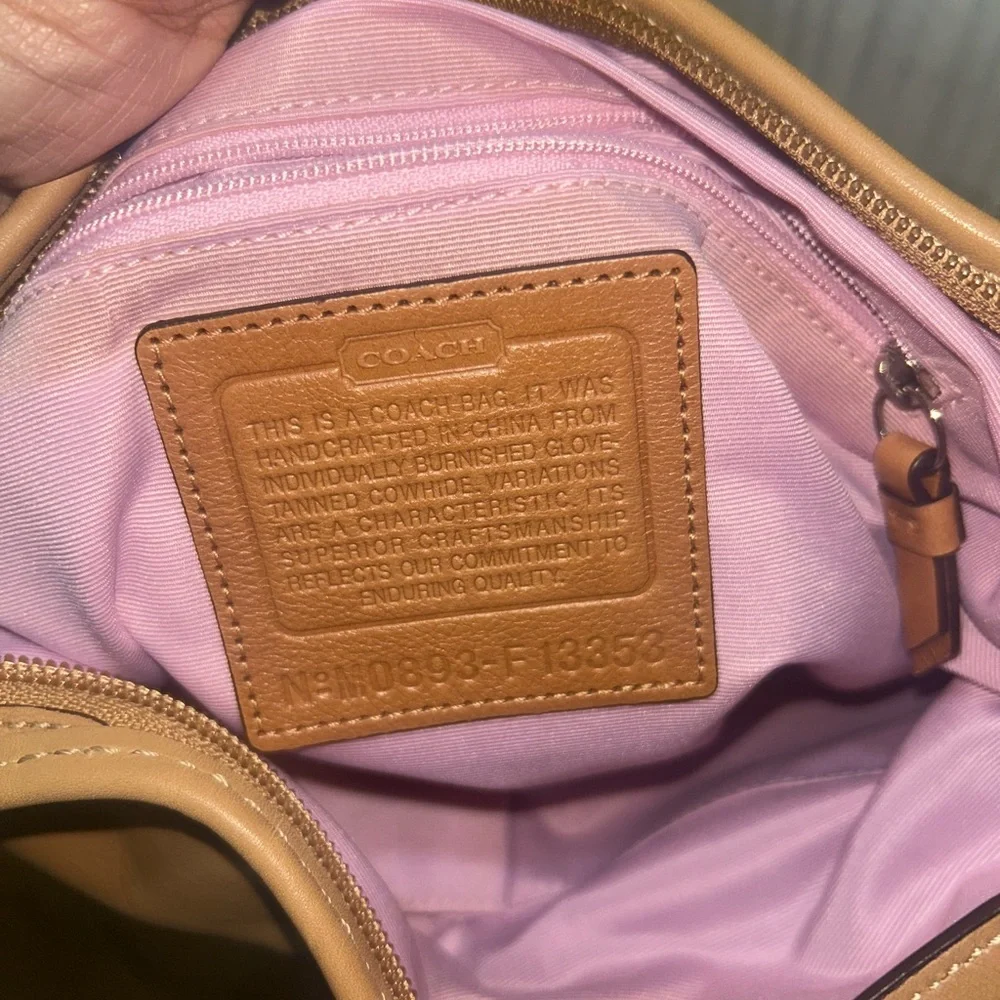 Coach Saddle Tan Leather Shoulder Bag with Tag - Picture 3 of 9